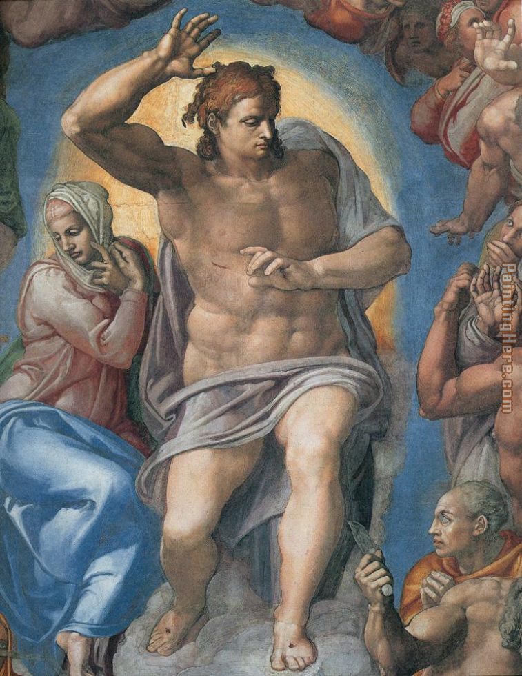 The Last Judgement Christ the Judge painting - Michelangelo Buonarroti The Last Judgement Christ the Judge art painting